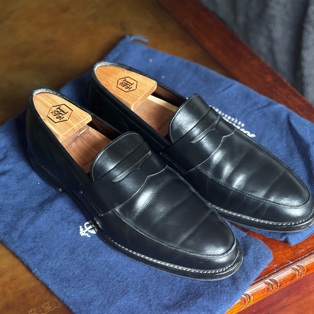 Black Leather Loafers
